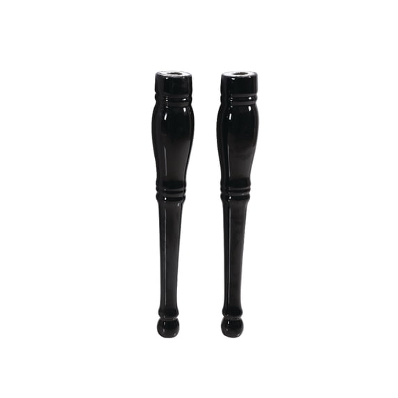 Kingston Brass VPB136PK Ceramic Console Sink Legs (2 Pcs/Set), Black