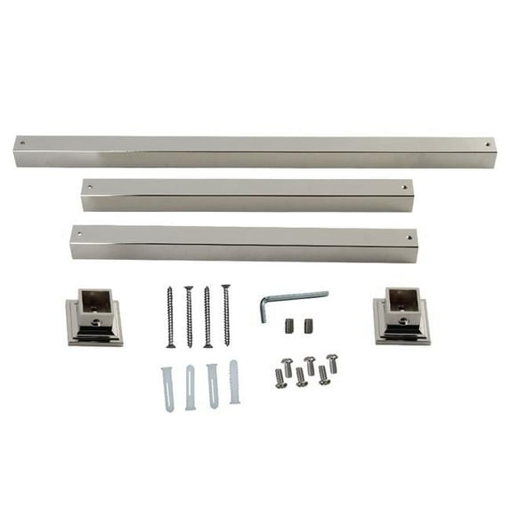 Kingston Brass VPB3328SQ6H Monarch Console Sink Legs Wall Support, Polished Nickel