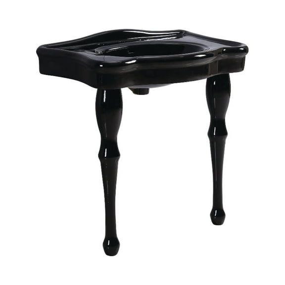 Kingston Brass Vpb5328 Imperial 31-7/8" Oval Ceramic Wall Mounted Bathroom Console - Black