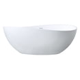 thumbnail image 1 of Kingston Brass VRTOV633724 63-Inch Solid Surface Oval Double Slipper Freestanding Tub with Drain in Matte White, 1 of 10