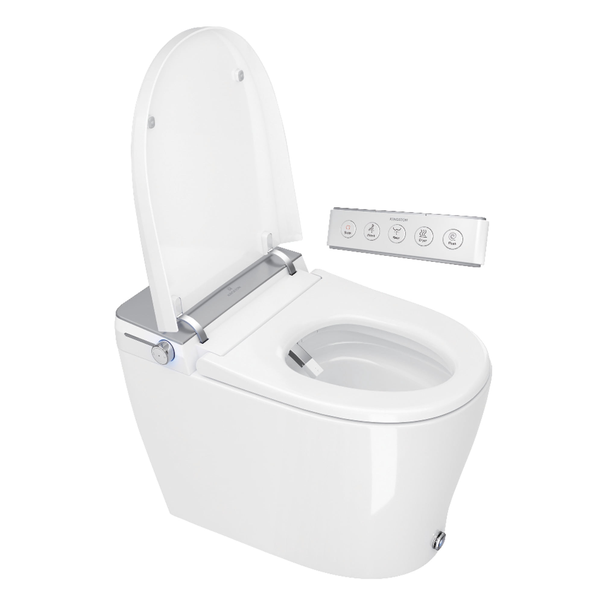 Kingston Brass VSC3991 Edison Smart Toilet, White