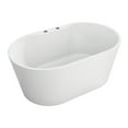 thumbnail image 1 of Kingston Brass VT7DE553423 55" Acrylic Oval Double Ended Freestanding Tub with Drain, Glossy White, 1 of 10