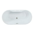 thumbnail image 1 of Kingston Brass VT7DE633023C428 63-Inch Acrylic Oval Double Ended Freestanding Tub with Drain in Glossy White/Brushed Nickel, 1 of 8