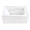 thumbnail image 1 of Aqua Eden VTAM4832R22D 48-Inch Acrylic Rectangular 3-Wall Alcove Tub, Right Hand Drain and Anti-Skid Surface in Glossy White, 1 of 9