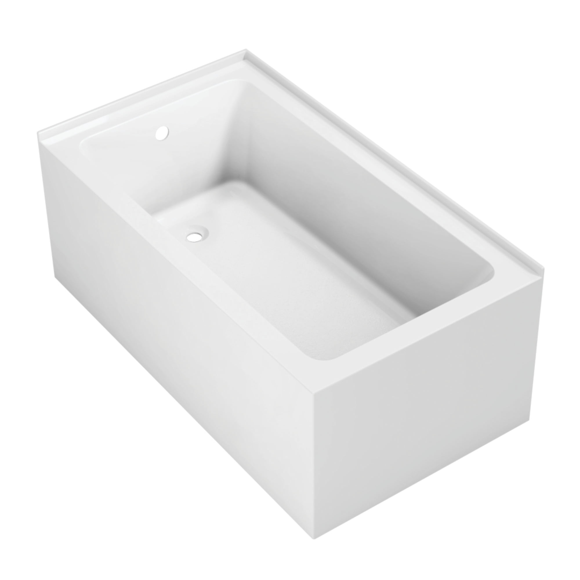Aqua Eden 54-Inch White Acrylic Alcove Tub with Left Hand Drain