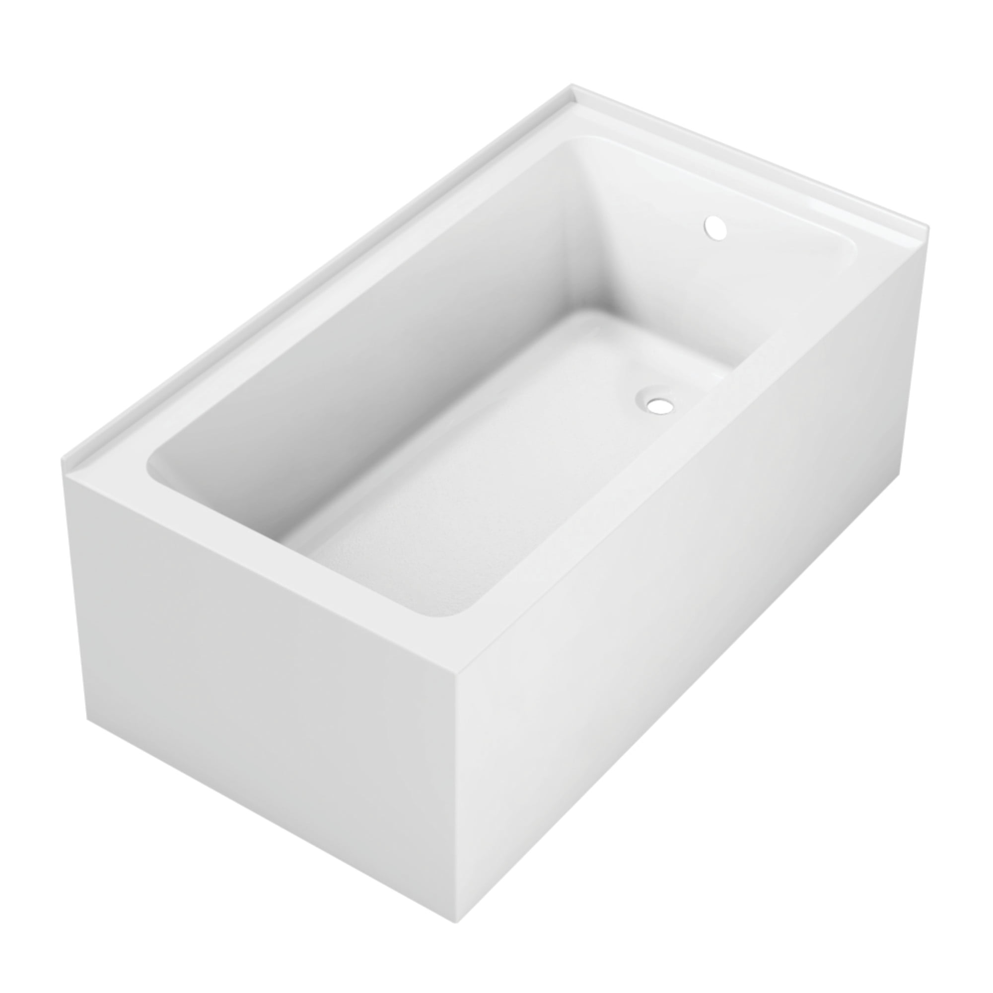Aqua Eden 54-Inch White Acrylic Alcove Tub with Right Hand Drain