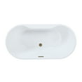 thumbnail image 1 of Kingston Brass VTDE552823C423 55-Inch Acrylic Oval Double Ended Freestanding Tub with Drain in Glossy White/Antique Brass, 1 of 8