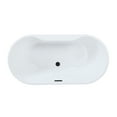 thumbnail image 1 of Kingston Brass VTDE593023C420 59-Inch Acrylic Oval Double Ended Freestanding Tub with Drain in Glossy White/Matte Black, 1 of 8