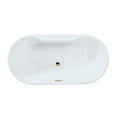 thumbnail image 1 of Kingston Brass VTDE593023C422 59-Inch Acrylic Oval Double Ended Freestanding Tub with Drain in Glossy White/Polished Brass, 1 of 8
