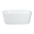 thumbnail image 1 of Kingston Brass VTDE633023 63-Inch Acrylic Oval Double Ended Freestanding Tub with Drain in Glossy White, 1 of 9