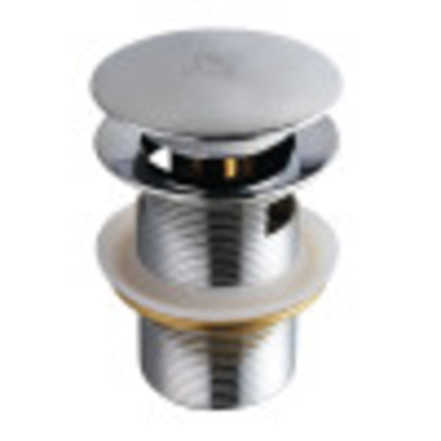 Polished Chrome Brass Toe-Touch Tub Drain with Overflow
