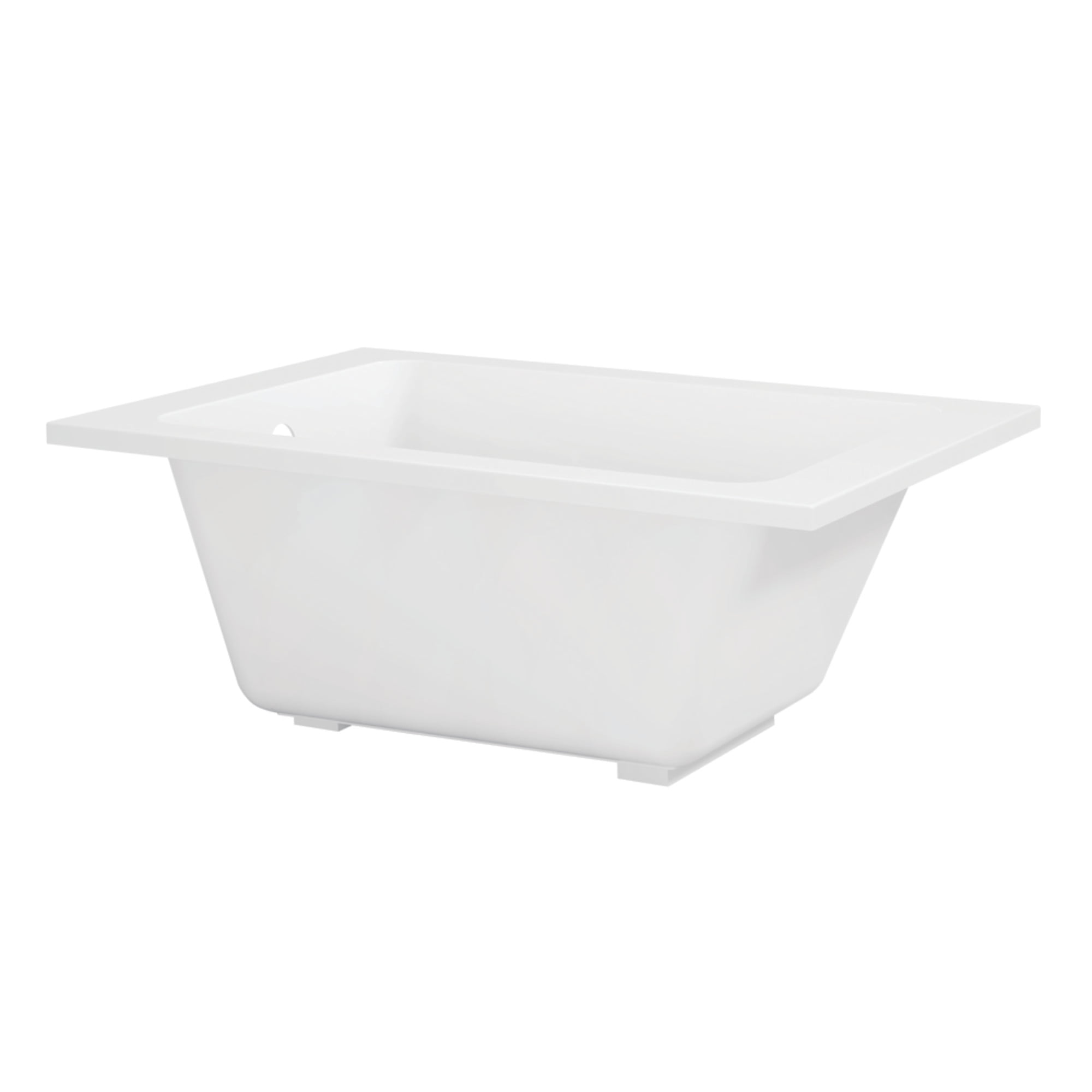 Kingston Brass VTPN483219T 48-Inch Acrylic Rectangular Drop-In Tub with Anti-Skid Surface in Glossy White