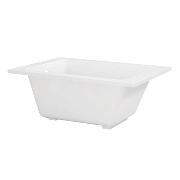 Kingston Brass VTPN483219T 48-Inch Acrylic Rectangular Drop-In Tub with Anti-Skid Surface in Glossy White