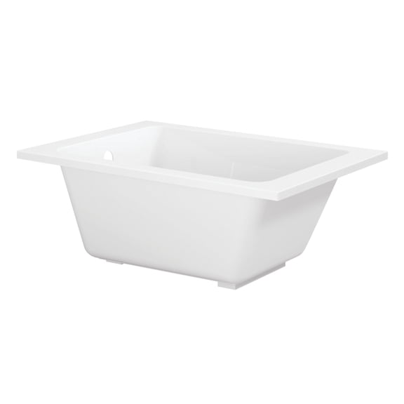Kingston Brass VTPN483419T 48-Inch Acrylic Rectangular Drop-In Tub with Anti-Skid Surface in Glossy White