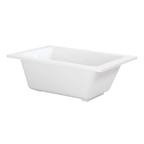 Kingston Brass VTPN543419T 54-Inch Acrylic Rectangular Drop-In Tub with Anti-Skid Surface in Glossy White