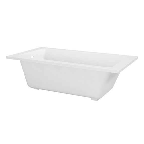 Kingston Brass VTPN603219T 60-Inch Acrylic Rectangular Drop-In Tub with Anti-Skid Surface in Glossy White