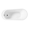 thumbnail image 1 of Kingston Brass VTRS592826C310 59-Inch Acrylic Oval Single Slipper Freestanding Tub with Drain in Glossy White/Matte Black, 1 of 8