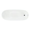 thumbnail image 1 of Kingston Brass VTRS632927C310 63-Inch Acrylic Oval Single Slipper Freestanding Tub with Drain in Glossy White/Matte Black, 1 of 8
