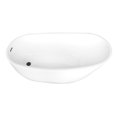 thumbnail image 1 of Kingston Brass VTRS683128C310 68-Inch Acrylic Oval Single Slipper Freestanding Tub with Drain in Glossy White/Matte Black, 1 of 8