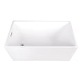 thumbnail image 1 of Kingston Brass VTSQ512823C416 51-Inch Acrylic Rectangular Double Ended Freestanding Tub with Drain in Glossy White/Polished Nickel, 1 of 8