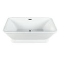 thumbnail image 1 of Kingston Brass VTSQ663124C420 66-Inch Acrylic Oval Rectangular Double Ended Pedestal Tub with Drain (No Faucet Drillings) in Glossy White/Matte Black, 1 of 8