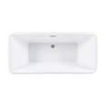 thumbnail image 1 of Kingston Brass VTSQ713224C428 71-Inch Acrylic Oval Rectangular Double Ended Pedestal Tub with Drain (No Faucet Drillings) in Glossy White/Brushed Nickel, 1 of 8