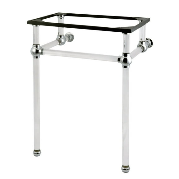 Kingston Brass Vah282033 Templeton 24" Acrylic Wall Mounted Console Legs - Chrome