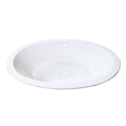 Aqua Eden VCTPN653517 65" Cast Iron Oval Drop-In Tub with Center Drain, White