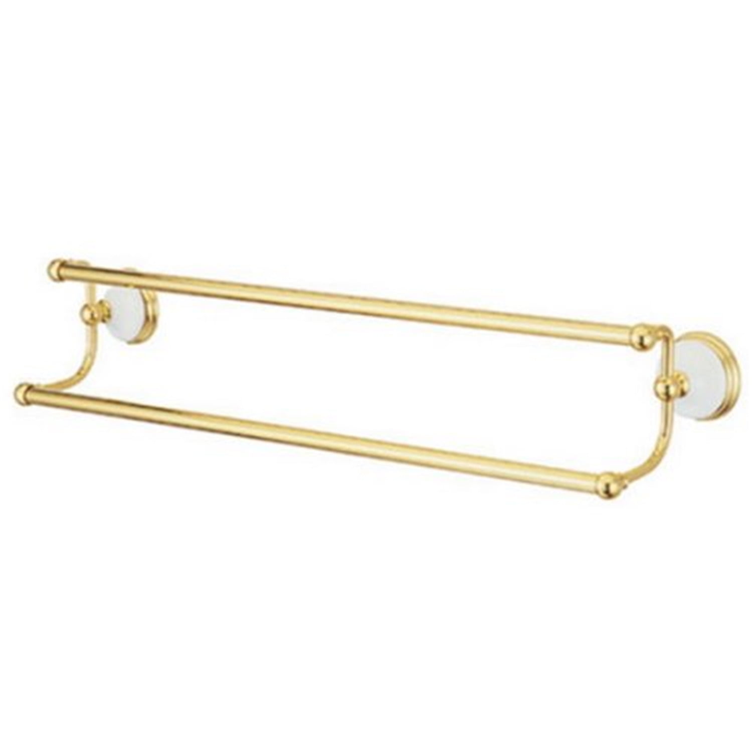 Victorian Polished Brass 24-Inch Dual Towel Bar