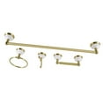 thumbnail image 1 of Kingston Brass BAK1111478BB Victorian 4 Piece Bathroom Accessory Set, Brushed Brass, 1 of 5