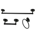thumbnail image 1 of Kingston Brass BAK31248MB Victorian Bathroom Accessory Set, Matte Black - 3 Piece, 1 of 3