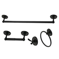 Kingston Brass BAK312478MB Victorian Bathroom Accessory Set, Matte Black - 4 Piece