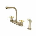 thumbnail image 1 of Kingston Brass Victorian Double Handle Kitchen Faucet with Side Spray, 1 of 2