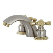 Kingston Brass Victorian Mini-Widespread Bathroom Faucet Brushed Nickel/Polished Brass Brushed