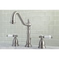 thumbnail image 1 of Kingston Brass  Victorian Porcelain Widespread Bathroom Faucet satin nickel Nickel Finish, 1 of 5