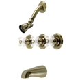 thumbnail image 1 of Kingston Brass  Victorian Three-Handle Tub and Shower Faucet Antique Brass Antique, 1 of 5