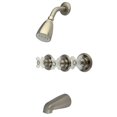 thumbnail image 1 of Kingston Brass  Victorian Three-Handle Tub and Shower Faucet Brushed Nickel Brushed, 1 of 5