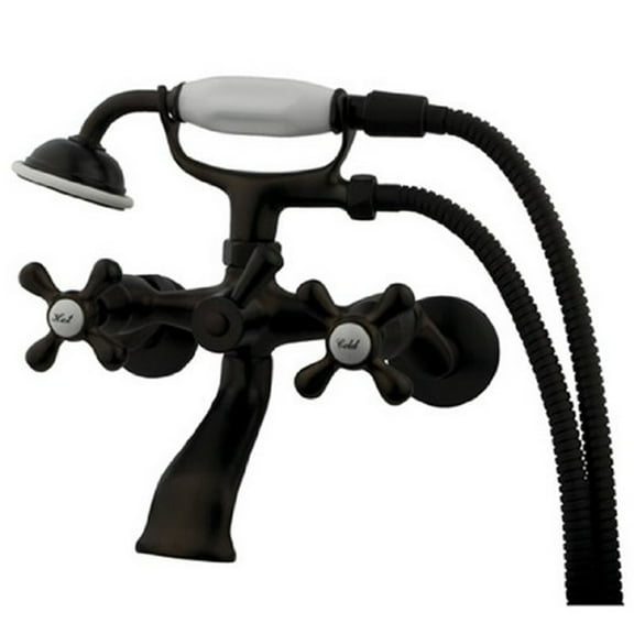 Kingston Brass KS265ORB Clawfoot Tub Wall Mount Faucet, Oil Rubbed Bronze