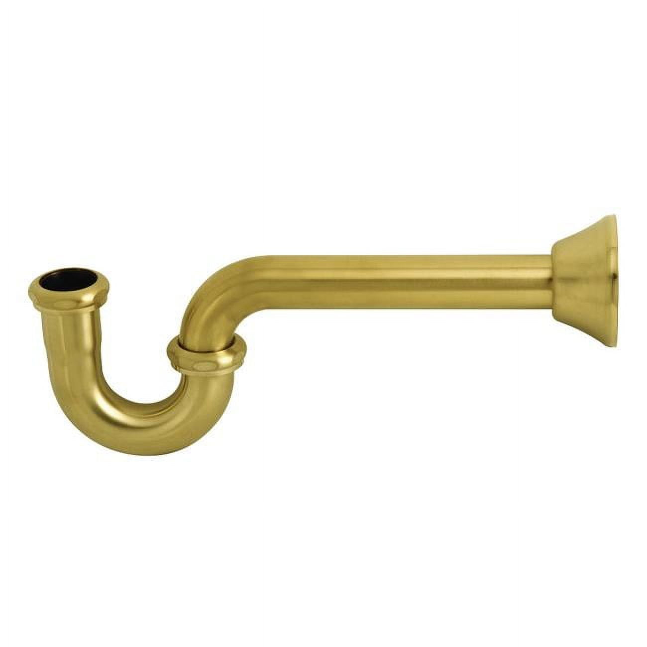 Vintage Brushed Brass 1.25 in. Solid Brass P-Trap