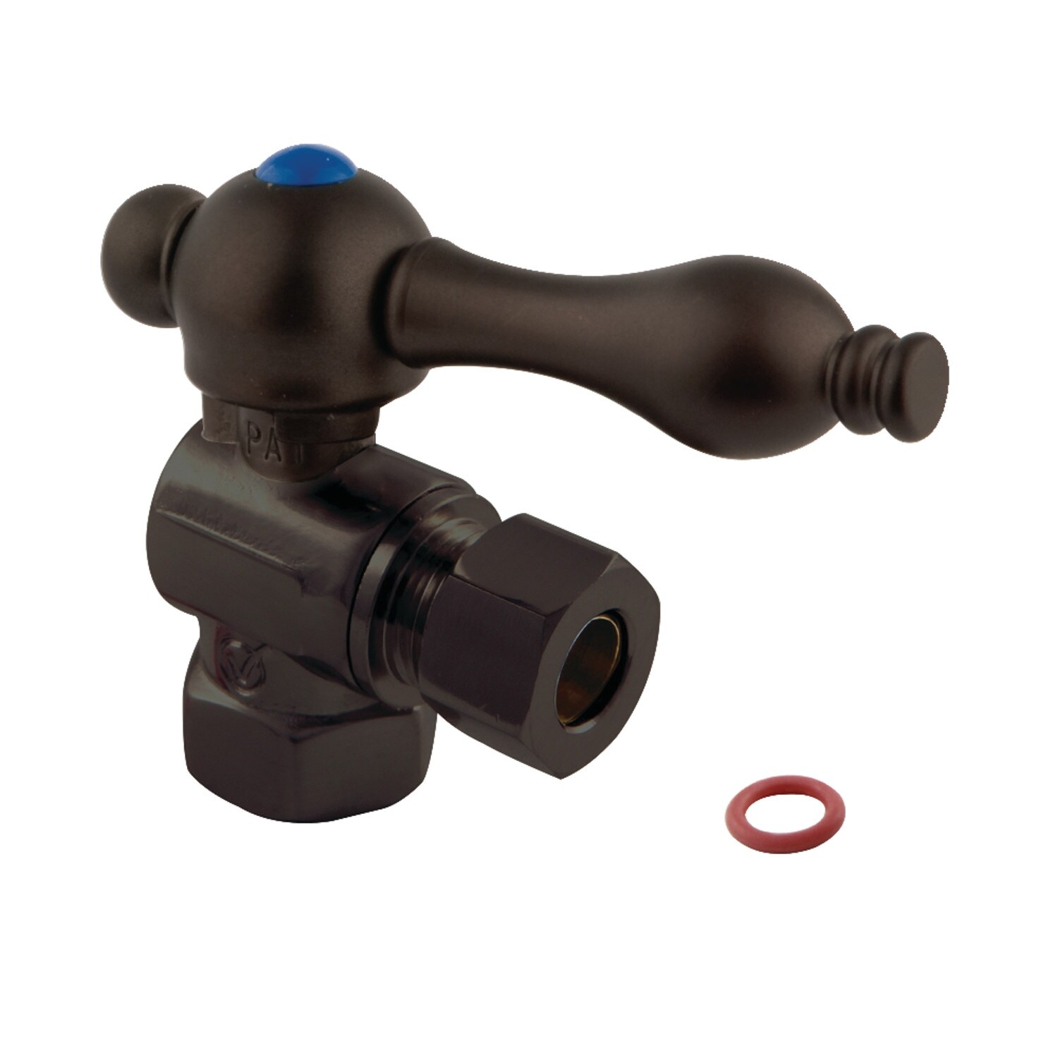 Kingston Brass KF5440ORB 5/8" X 1/2" Angle Stop Valve – Oil Rubbed Bronze Finish, Quarter-Turn Operation, Solid Brass