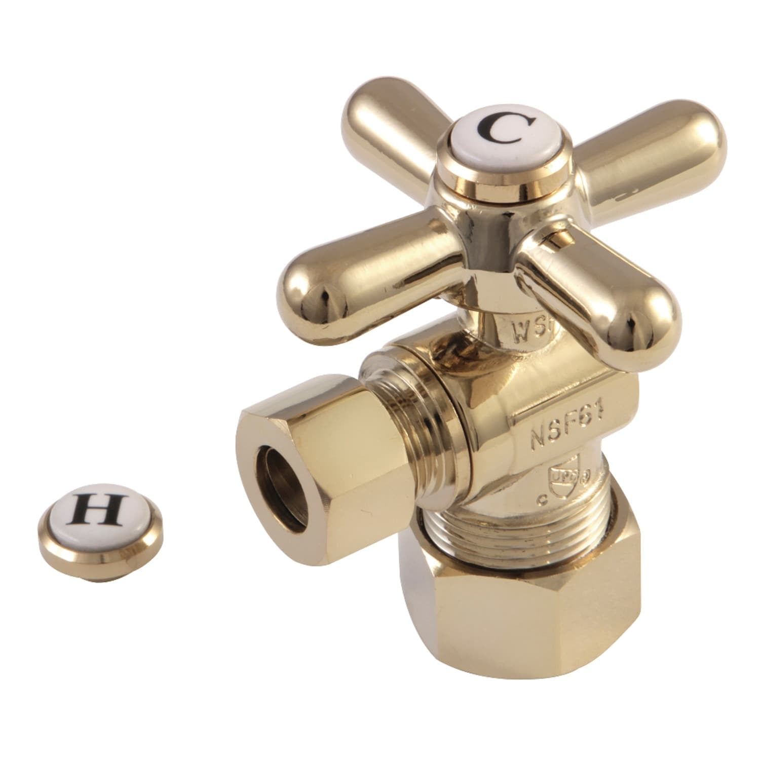 Brushed Brass Vintage Quarter-Turn Angle Stop Valve