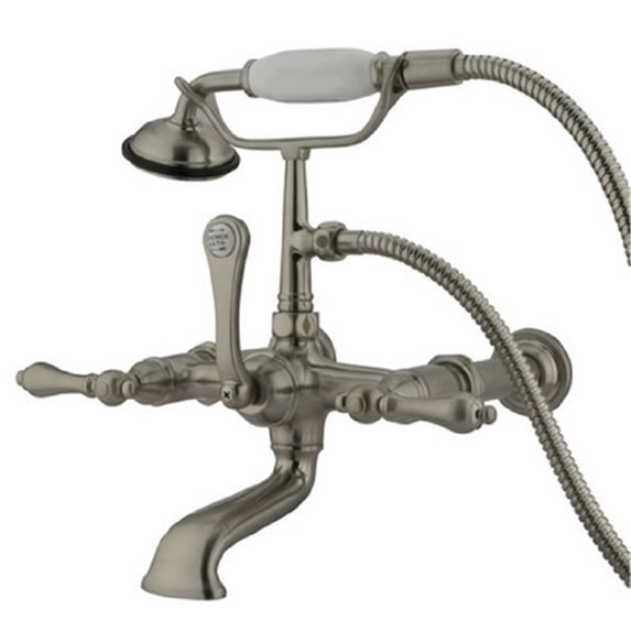 Wall-Mount Clawfoot Tub Faucet, Brushed Nickel, Tub Wall Mount CC541T8