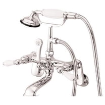 Kingston Brass Vintage Wall Mount Clawfoot Tub Filler with Hand Shower, CC56T1,