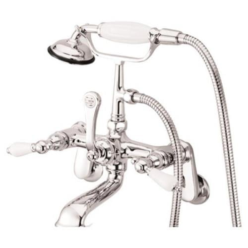Kingston Brass Vintage Wall Mount Clawfoot Tub Filler with Hand Shower, CC56T1,