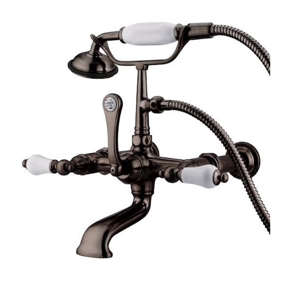 Kingston Brass Wall-Mount Clawfoot Tub Faucets In Oil Rubbed Bronze CC543T5