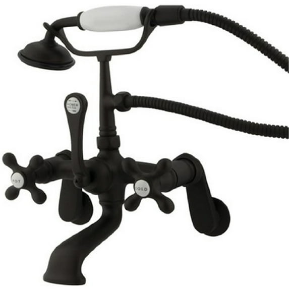 Kingston Brass Vintage Wall Mount Clawfoot Tub Filler with Hand Shower