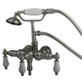 thumbnail image 1 of Wall-Mount Clawfoot Tub Faucet, Brushed Nickel, Tub Wall Mount, 1 of 2