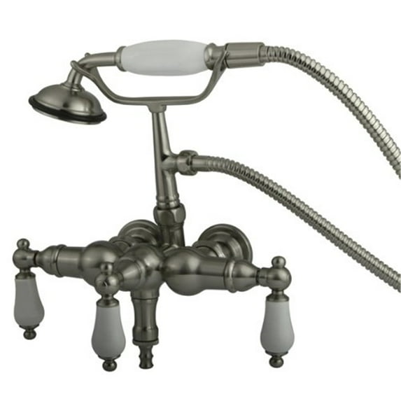 Wall-Mount Clawfoot Tub Faucet, Brushed Nickel, Tub Wall Mount