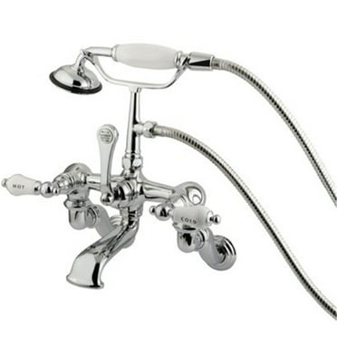 Kingston Brass CC462T1 Wall Mount Clawfoot Tub Filler with Hand Shower