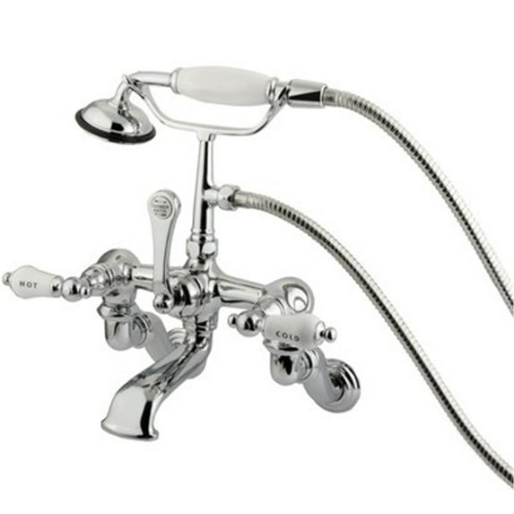 Kingston Brass Vintage Adjustable 3-3/8 - 10 Center Wall Mount Clawfoot Tub Fill